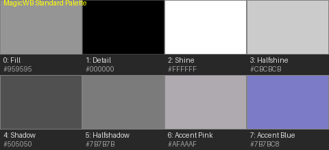 MagicWB standard 8-color palette